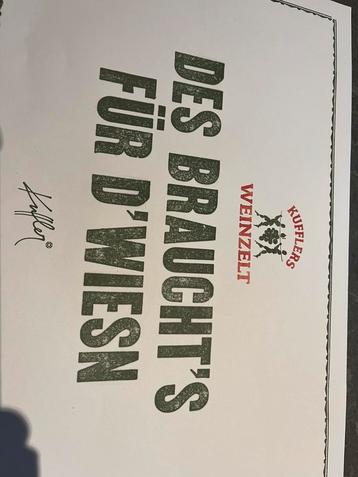 4 Kaarten Oktoberfest München donderdag 26 sept 16.00 uur beschikbaar voor biedingen