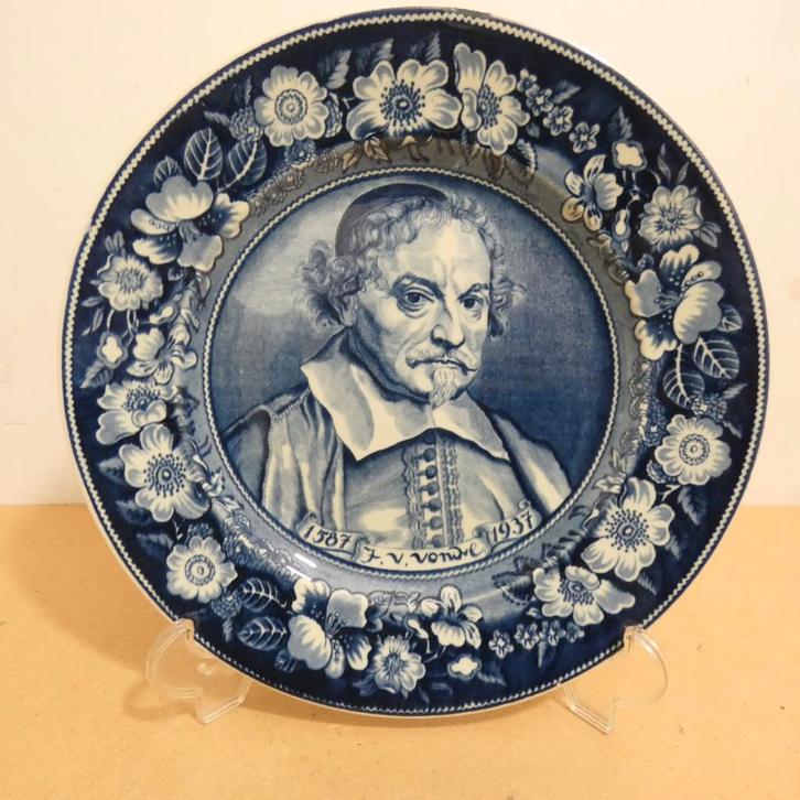 Regout - wandbord - Vondel [1193], Antiek en Kunst, Antiek | Wandborden en Tegels, Ophalen