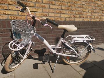 Loekie meisjesfiets 18 INCH princess roze beschikbaar voor biedingen