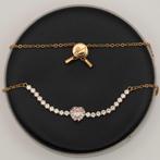 Swarovski armband roosgoud, Gebruikt, Staal, Goud, Ophalen