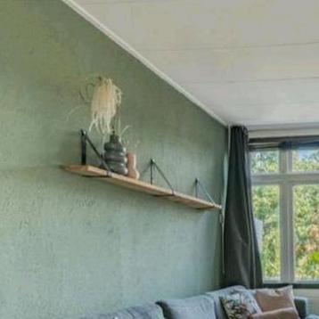 Mooie steigerhouten wandplank decoratieplank leren lus beschikbaar voor biedingen