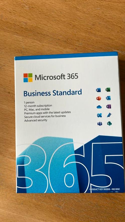 Microsoft 365 Business Standard, Computers en Software, Office-software, Nieuw, Windows, Excel, Outlook, Powerpoint, Word, Overige programma's