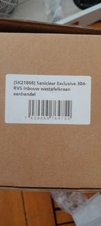 Saniclear Exclusive Inbouw Wastafelkraan RVS, Doe-het-zelf en Verbouw, Sanitair, Ophalen of Verzenden, Nieuw, Rvs, Wastafel