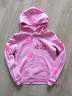 Zgan! mooi stoer roze hoodie van H&M. Mt 134/140, Meisje, Trui of Vest, H&M, Ophalen of Verzenden