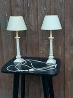 Set brocante metalen schemerlampen, tafellampen., Huis en Inrichting, Lampen | Tafellampen, Ophalen of Verzenden, Zo goed als nieuw