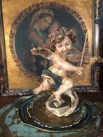 Cherub / Engel beeld met viool – klassiek beeld barok, Antiek en Kunst, Curiosa en Brocante, Ophalen of Verzenden