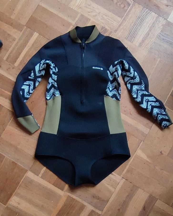 neopreen shorty wetsuit lange mouw dames, Watersport en Boten, Watersportkleding, Zo goed als nieuw, Wetsuit, Dame, Ophalen of Verzenden