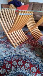 Nachtkastjes bijzettafeltjes ikea type ekeberg,beschrijving, Ophalen of Verzenden, Hout, 55 tot 70 cm