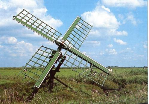 (F461) Ansichtkaart Wyckel molen tjasker De Zandpoel, Verzamelen, Ansichtkaarten | Nederland, Ongelopen, Friesland, 1980 tot heden