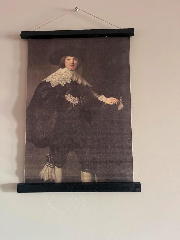 Oude Meester Print met Houten Lijsten, Antiek en Kunst, Kunst | Schilderijen | Klassiek, Ophalen of Verzenden