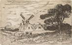 Willem Bastiaan Tholen ets "Molen, Dorpje", zonder datum, Ophalen