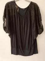 Zwart shirt met kant en vleermuis mouwen maat XL Vero Moda, Vero Moda, Zwart, Zo goed als nieuw, Shirt of Top