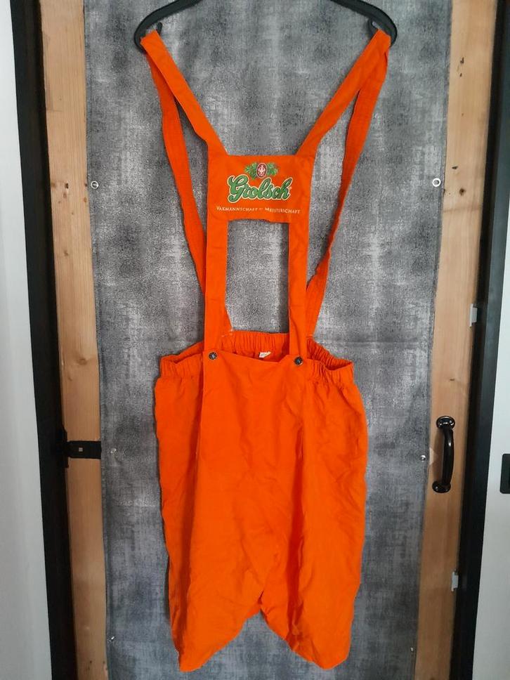 Grolsch Tuinbroek Korte Pijpen - Oranje, Kleding | Heren, Carnavalskleding en Feestkleding, Zo goed als nieuw, Kleding, Overige thema's