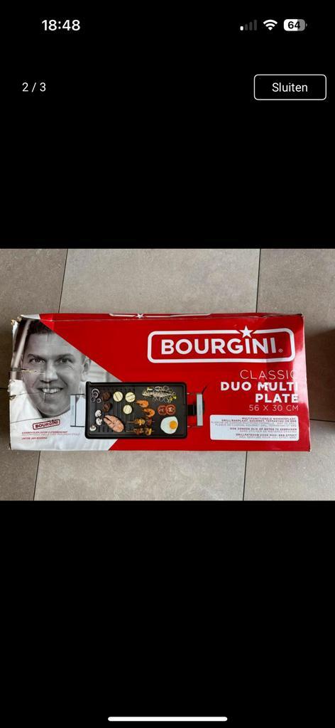 Bourgini classic duo multi plate, Witgoed en Apparatuur, Grillplaten, Zo goed als nieuw, Ophalen