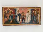Russisch ikoon, 18e eeuw, De Kroning van De Moeder Gods, Antiek en Kunst, Ophalen of Verzenden