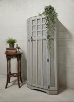 Antieke eiken kloosterkast eendeurskast vintage ondiepe kast, Ophalen of Verzenden