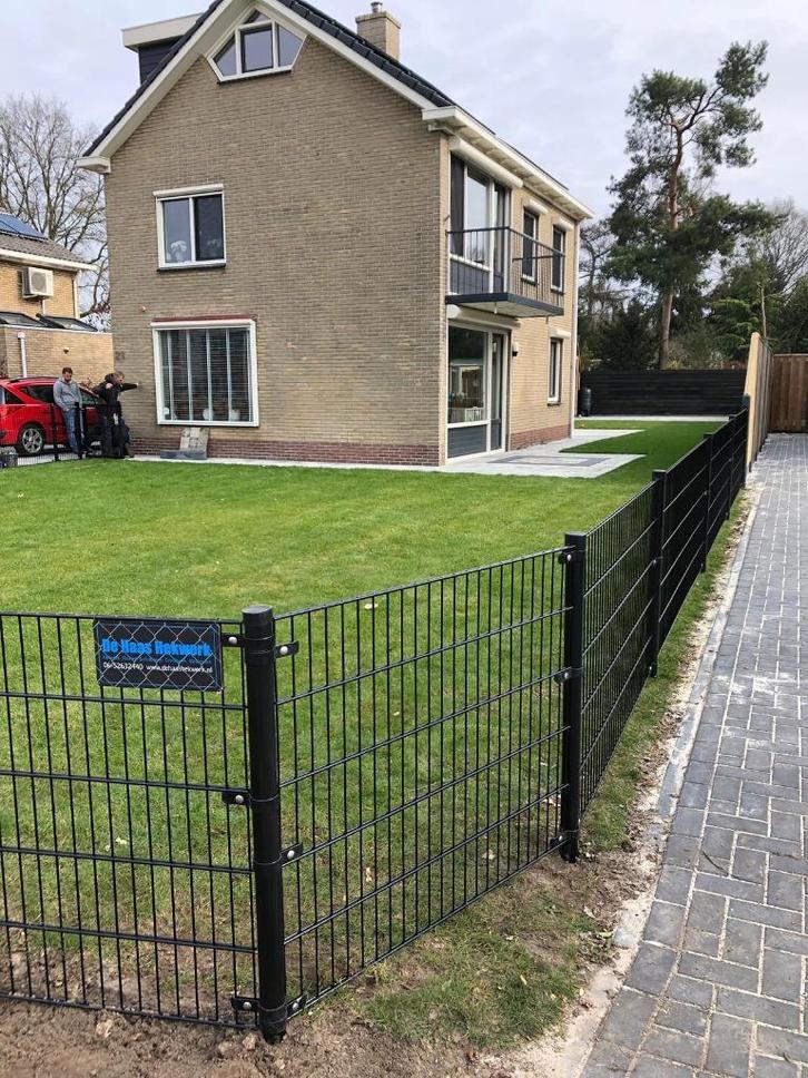 Dubbelstaafmat hekwerk NIEUW 100 cm Hoog COMPLEET (6/5/6), Tuin en Terras, Tuinhekken en Hekwerk, Nieuw, Dubbelstaafmat hekwerk