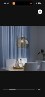 IKEA Jakobsbyn Hanglampenkap - Rookglas 30cm, Huis en Inrichting, Lampen | Hanglampen, Ophalen, Zo goed als nieuw, Glas, Minder dan 50 cm