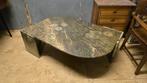 Salontafel groen marmer roche bobois vintage 70s design, Huis en Inrichting, Tafels | Salontafels, Gebruikt, Minder dan 50 cm