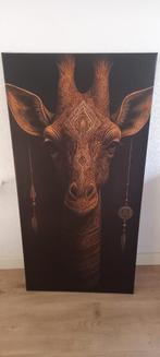Groot Giraffe Schilderij / Canvas - 120x60cm, Huis en Inrichting, Woonaccessoires | Schilderijen, Tekeningen en Foto's, Ophalen