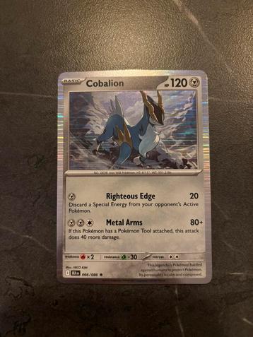 Pokémon Cobalion Holo kaart 66/86 beschikbaar voor biedingen