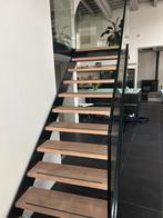 Stalen trap met houten treden, Doe-het-zelf en Verbouw, Ladders en Trappen, Ophalen, Gebruikt, Trap, 2 tot 4 meter