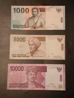 Indonesia 1000-5000-10.000 rupiah 2002-2005 UNC, Ophalen of Verzenden, Zuidoost-Azië