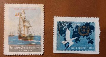 Noorwegen cinderella sluitzegels- zeemansmissie 1941 en 1954 beschikbaar voor biedingen