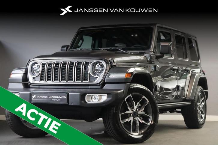 Jeep Wrangler Unlimited 4xe 380 Sahara *VOORRAADAUTO*, Auto's, Jeep, Bedrijf, Te koop, Wrangler, 4x4, ABS, Achteruitrijcamera
