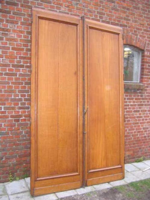 256hx159bx4,2dik Sobere dubbele eiken deuren met espanjolet, Antiek en Kunst, Antiek | Overige Antiek, Ophalen