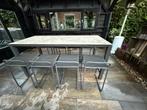 Bar / eettafel, Tuin en Terras, Ophalen, Zo goed als nieuw, Aluminium, Eettafel