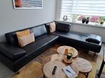 Montel leren hoek bank, Huis en Inrichting, Banken | Complete zithoeken, Ophalen, Gebruikt