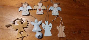 7 engelen kerstornamenten  beschikbaar voor biedingen