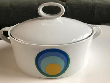 Vintage / retro schaal dekschaal met leuke retro print! beschikbaar voor biedingen