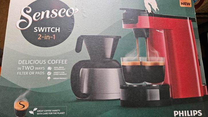 Senseo Switch pad en filterkoffie apparaat nieuw in de doos, Witgoed en Apparatuur, Koffiezetapparaten, Nieuw, Gemalen koffie