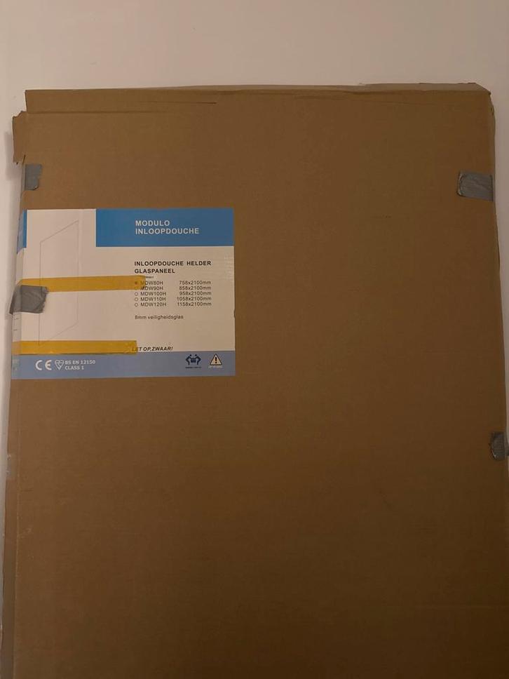 Nieuwe Modulo Glazen Wand - Inloopdouche, Huis en Inrichting, Badkamer | Complete badkamers, Nieuw, Ophalen