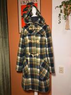 Vintage 60/70s wollen tartan jas met capuchon, Kleding | Dames, Maat 38/40 (M), Verzenden, Zo goed als nieuw, Vintage