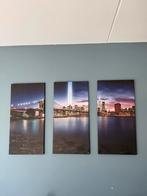 3 delen schilderij | skyline, Ophalen of Verzenden, Gebruikt