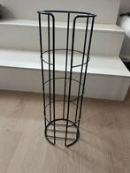 WC papier houder zwart metaal 45 cm, Ophalen, Zo goed als nieuw, Zwart