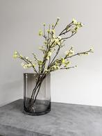 Groot windlicht, vaas mondgeblazen glas grijs DUTZ, Overige kleuren, Ophalen of Verzenden, Minder dan 50 cm, Glas