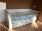 Grijs Ikea Hemnes bed  + matras, Ophalen, Gebruikt, Eenpersoons, 80 cm