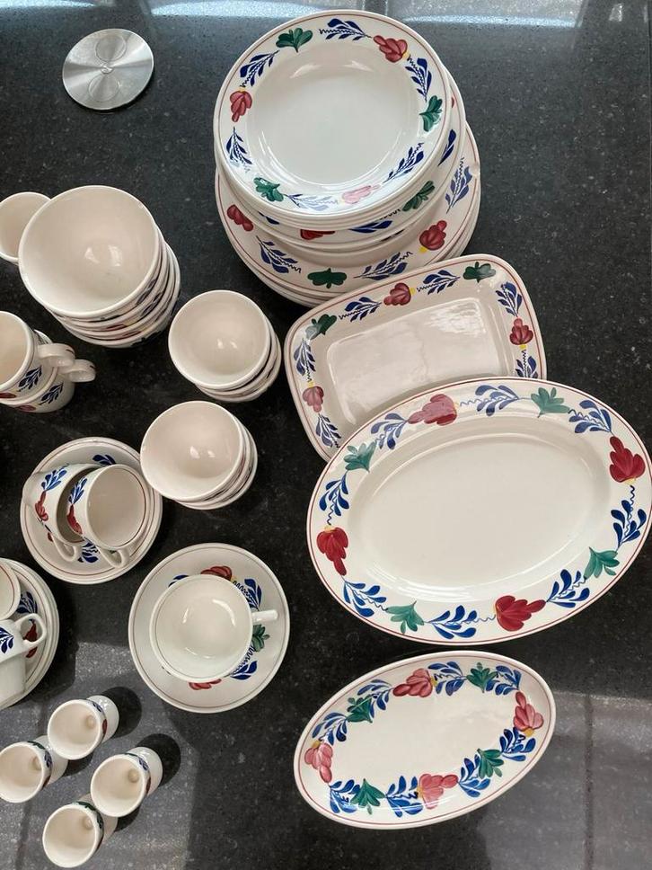 Boerenbont Servies, Huis en Inrichting, Keuken | Servies, Gebruikt, Compleet servies, Boerenbont, Aardewerk, Ophalen