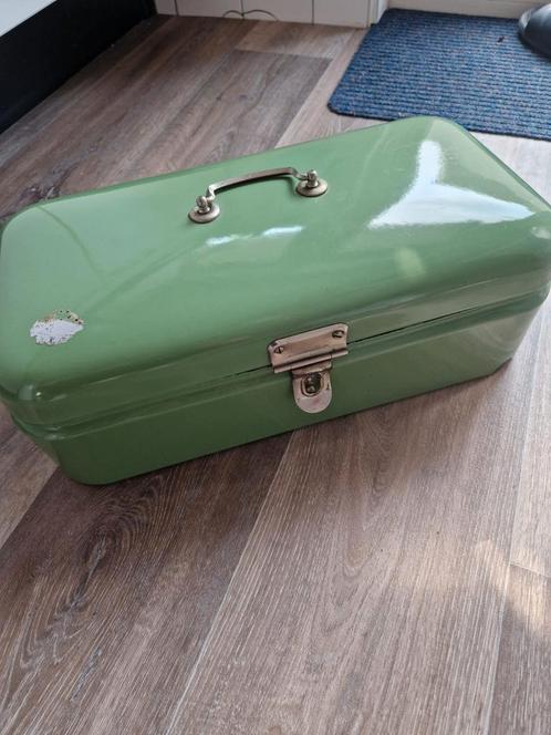 Vintage Groene Broodtrommel, Antiek en Kunst, Antiek | Keukenbenodigdheden, Ophalen