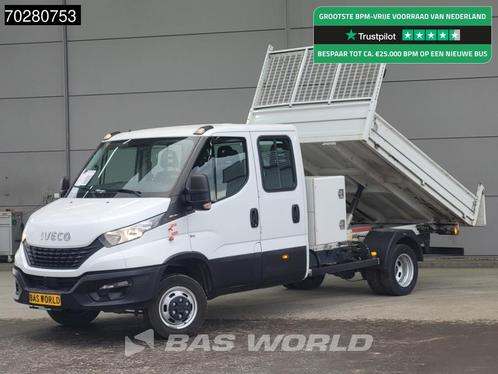 Iveco Daily 35C16 3.0L Open Laadbak Dubbel Cabine met Kist D, Auto's, Bestelauto's, Bedrijf, Te koop, Airconditioning, Boordcomputer