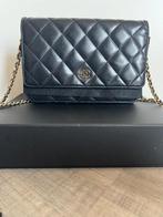Chanel Wallet on Chain, Verzenden, Zo goed als nieuw, Zwart