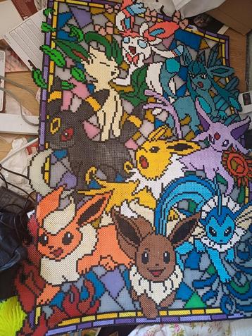 Pokemon eeveelution strijkkralen schilderij beschikbaar voor biedingen