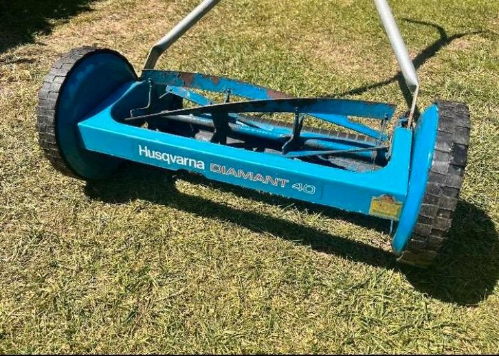 Husqvarna Diamant 40 Handgrasmaaier, Tuin en Terras, Grasmaaiers, Gebruikt, Handgrasmaaier, 40 t/m 49 cm, Kooimesmaaier, Ophalen