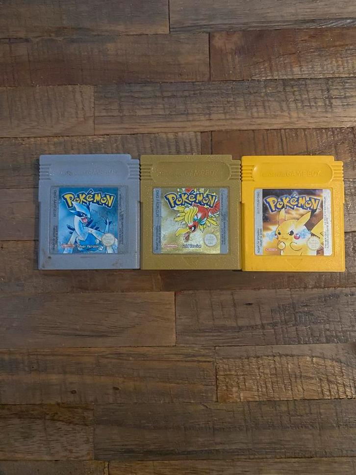 Pokémon Gameboy Spellen: Silver, Gold & Yellow, Spelcomputers en Games, Games | Nintendo Game Boy, Gebruikt, Role Playing Game (Rpg)