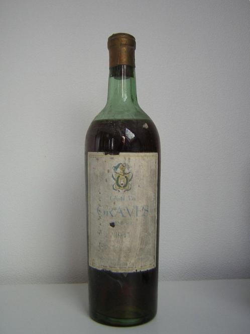 wijn 1945 Graves Demi Sec Bordeaux 80 Jaar, Verzamelen, Wijnen, Nieuw, Rode wijn, Frankrijk, Vol, Ophalen of Verzenden