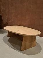 Nieuw! Massief eiken salontafel in organische vorm, Ophalen, 100 tot 150 cm, Eikenhout, Nieuw